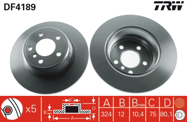 Discofreno - DF4189 TRW