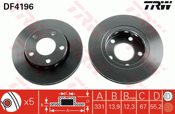 Discofreno - DF4196 TRW