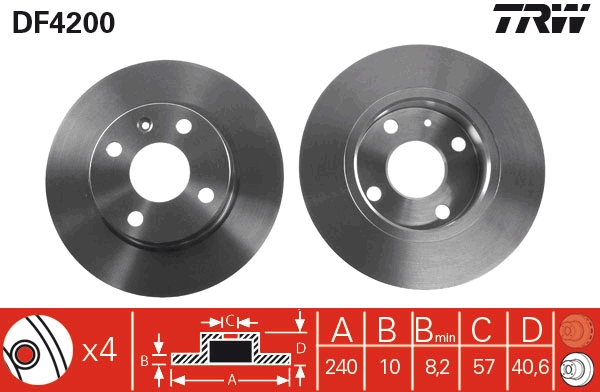 Discofreno - DF4200 TRW