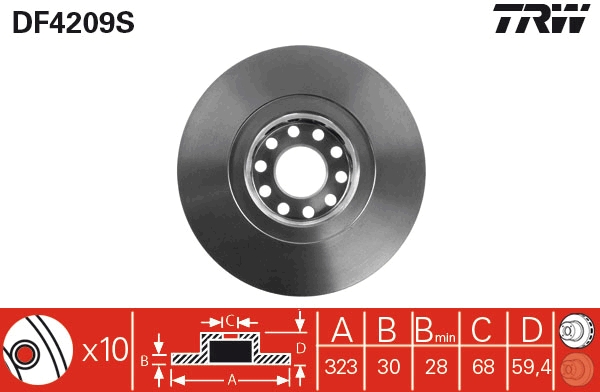 Discofreno - DF4209S TRW