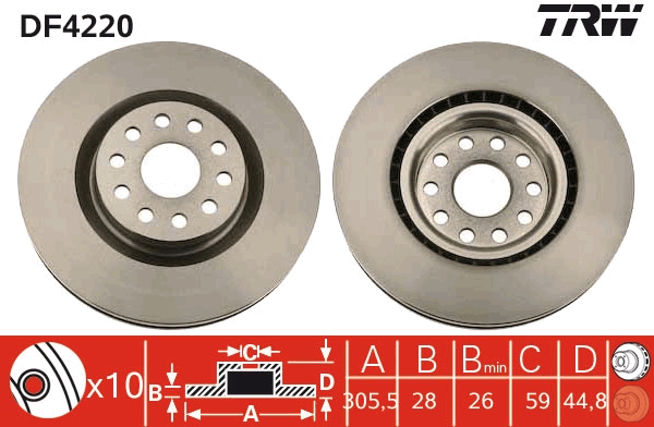 Discofreno - DF4220 TRW