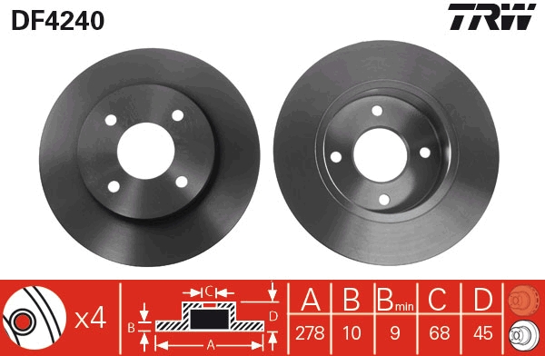 Discofreno - DF4240 TRW
