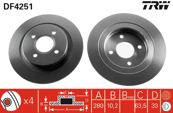 Discofreno - DF4251 TRW
