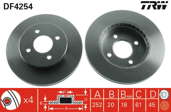 Discofreno - DF4254 TRW