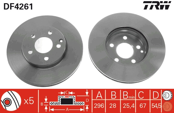Discofreno - DF4261 TRW