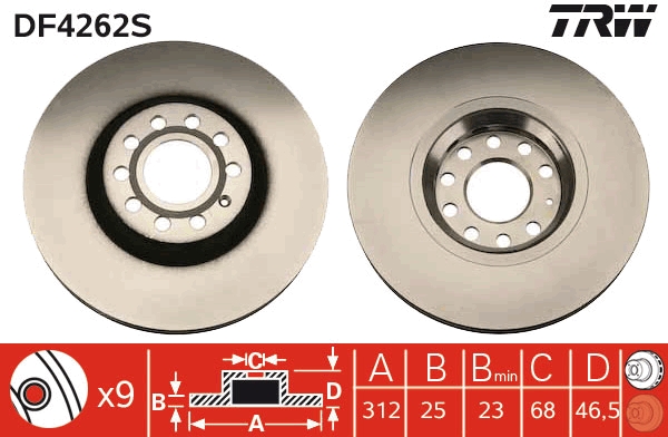 Discofreno - DF4262S TRW