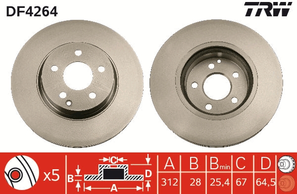 Discofreno - DF4264 TRW