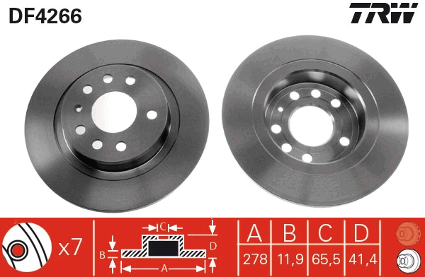 Brake Disc - DF4266 TRW