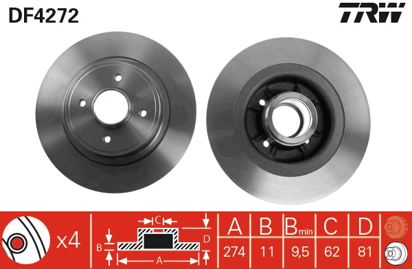 Discofreno - DF4272 TRW