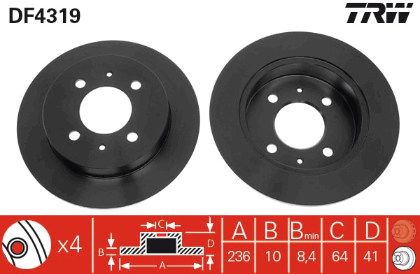 Discofreno - DF4319 TRW
