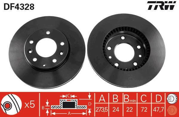 Discofreno - DF4328 TRW