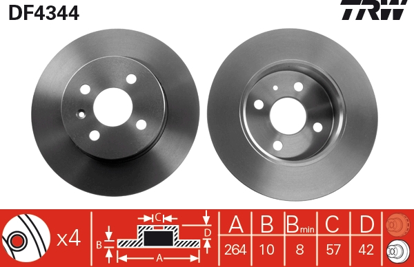 Discofreno - DF4344 TRW