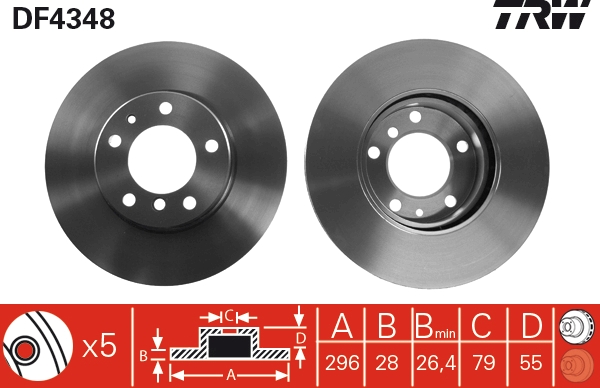 Discofreno - DF4348 TRW