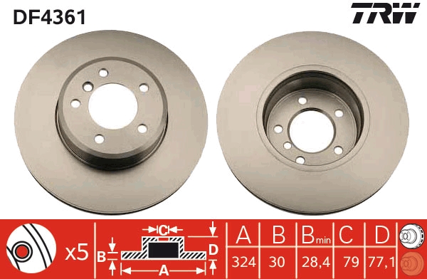 Discofreno - DF4361 TRW