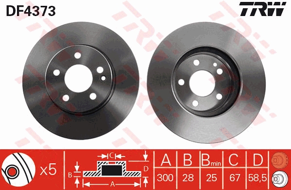Discofreno - DF4373 TRW