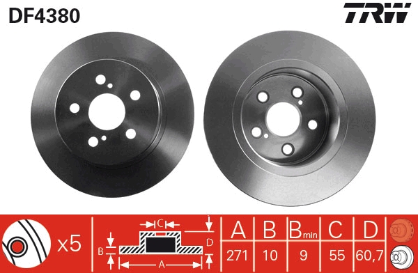 Discofreno - DF4380 TRW