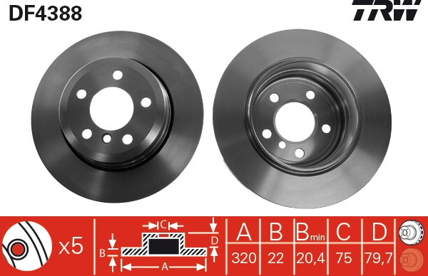 Discofreno - DF4388 TRW