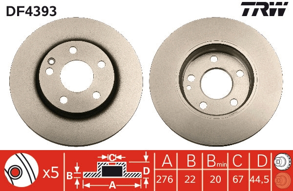Discofreno - DF4393 TRW