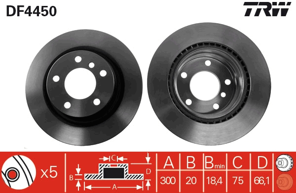 Discofreno - DF4450 TRW