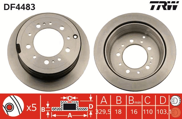 Discofreno - DF4483 TRW