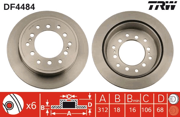 Discofreno - DF4484 TRW