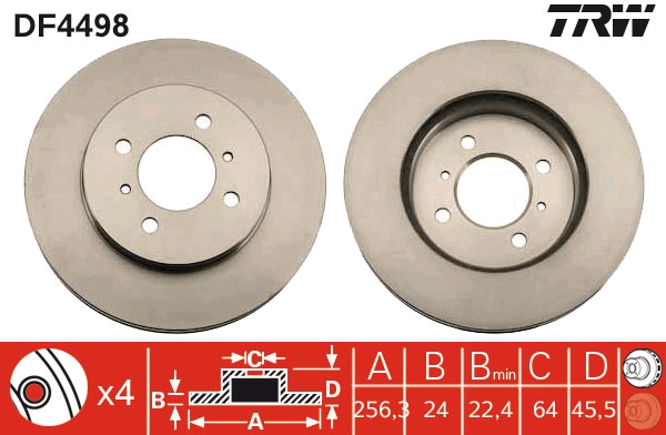 Discofreno - DF4498 TRW
