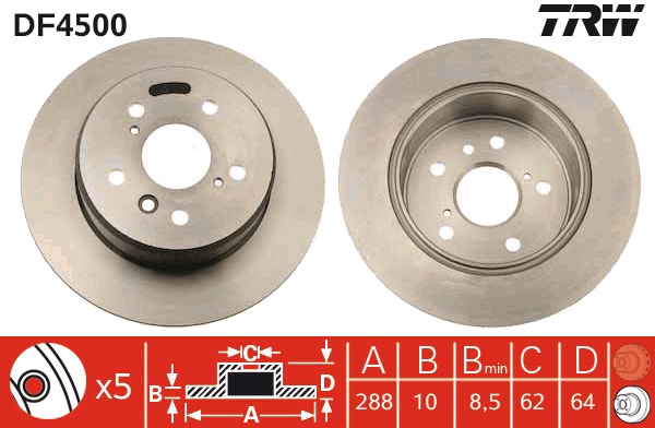 Bremsscheibe - DF4500 TRW