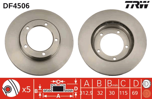 Discofreno - DF4506 TRW