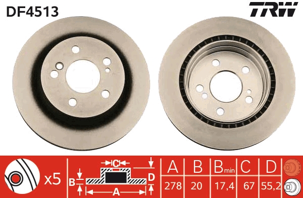 Discofreno - DF4513 TRW
