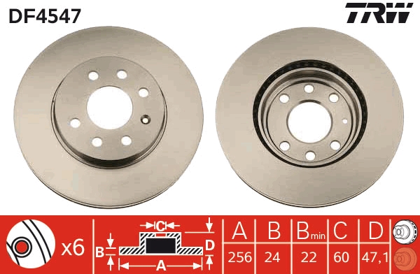 Discofreno - DF4547 TRW