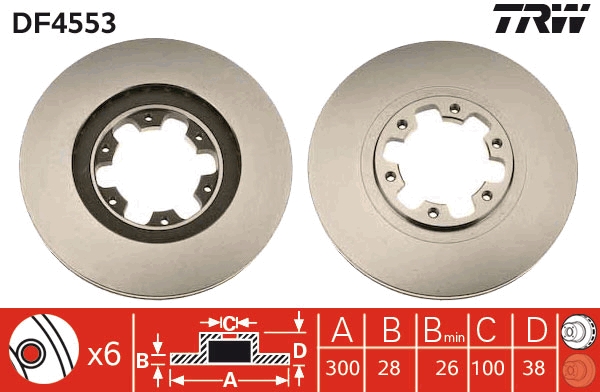 Discofreno - DF4553 TRW