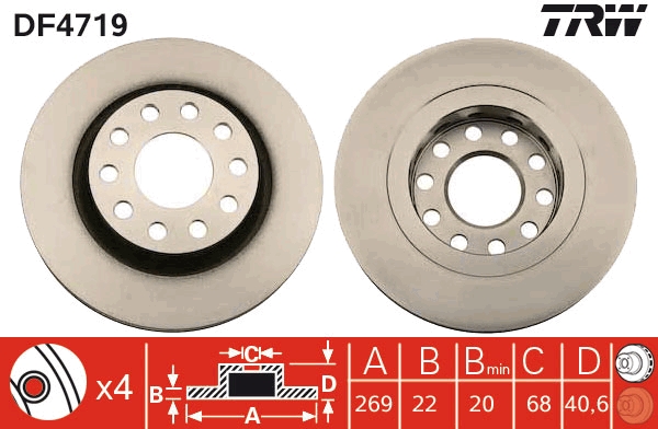 Discofreno - DF4719 TRW