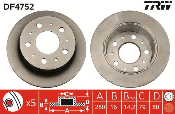 Discofreno - DF4752 TRW