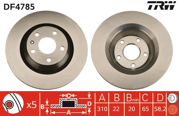 Discofreno - DF4785 TRW