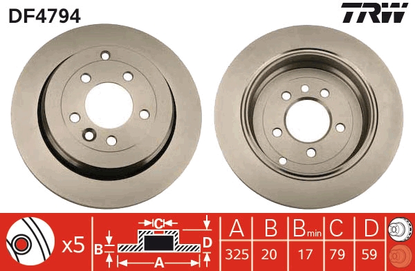 Brake Disc - DF4794 TRW
