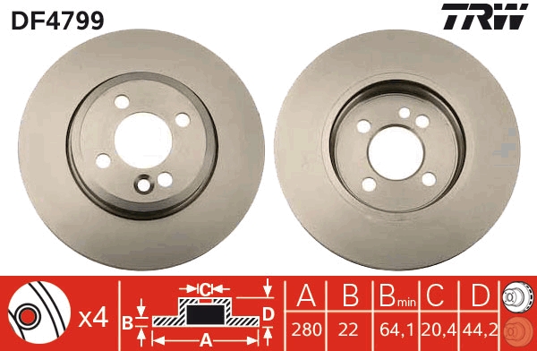 Discofreno - DF4799 TRW