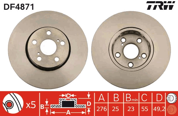 Discofreno - DF4871 TRW