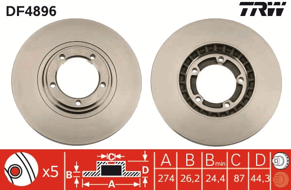 Discofreno - DF4896 TRW