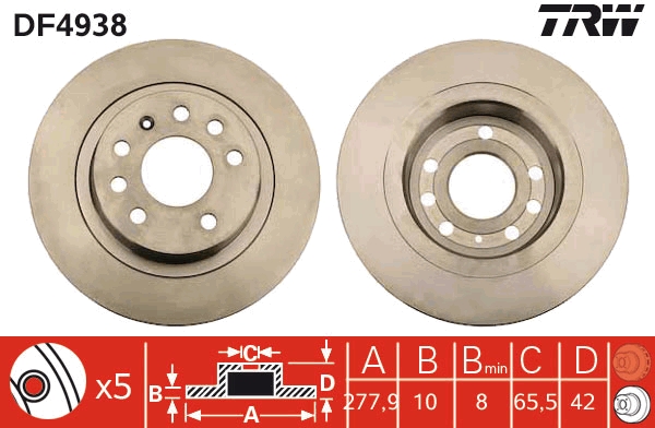 Discofreno - DF4938 TRW