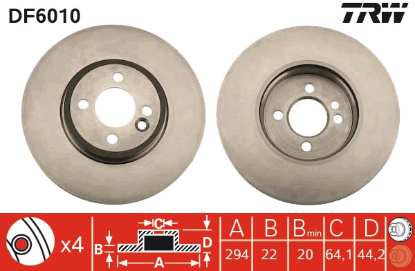 Discofreno - DF6010 TRW