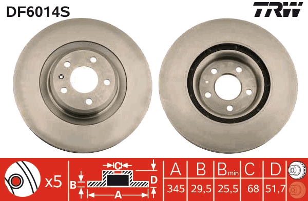 Discofreno - DF6014S TRW