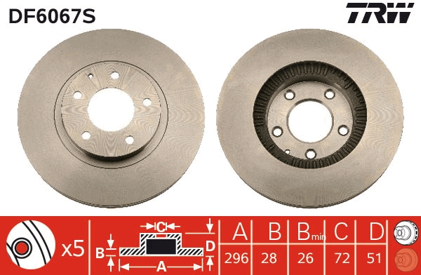 Discofreno - DF6067S TRW
