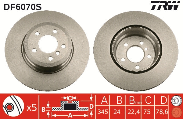 Discofreno - DF6070S TRW