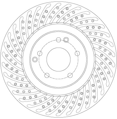 Brake Disc - DF6153S TRW