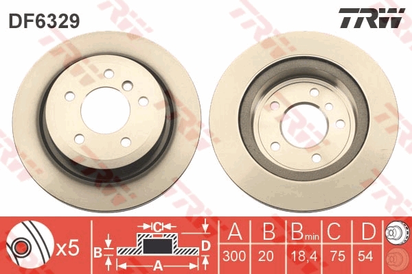 Discofreno - DF6329 TRW