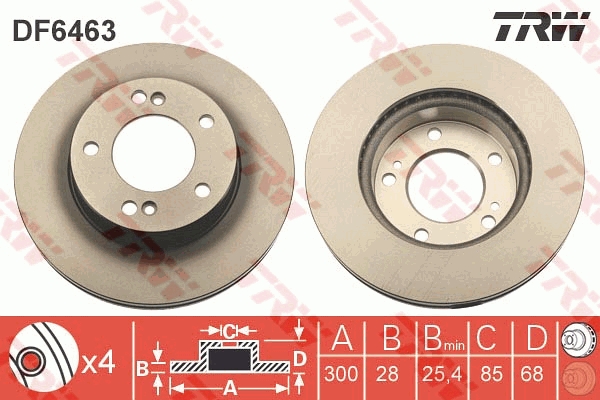 Discofreno - DF6463 TRW