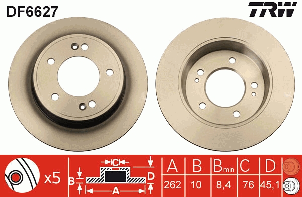 Discofreno - DF6627 TRW