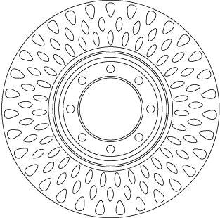 Brake Disc - DF6688S TRW