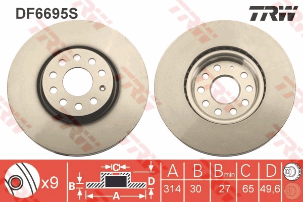Discofreno - DF6695S TRW