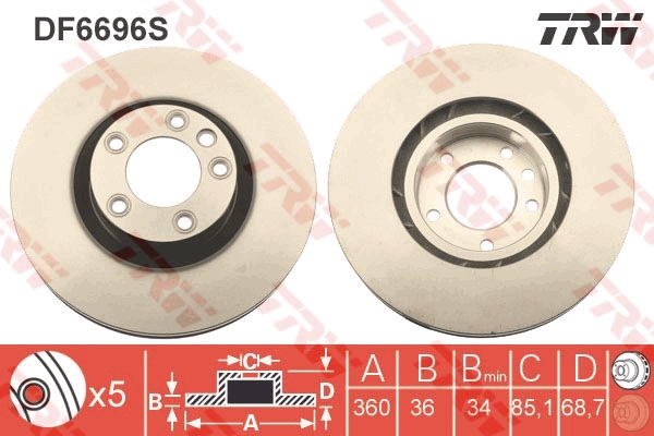 Discofreno - DF6696S TRW
